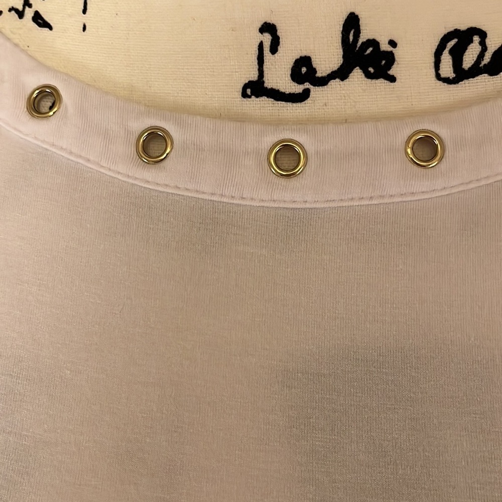 The Limited sleeveless grommeted neckline white blouse Size medium - Picture 2 of 8